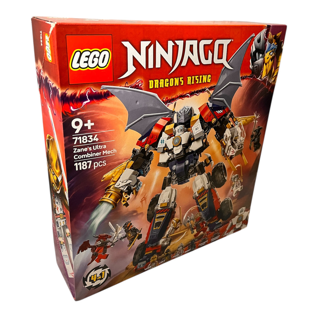 LEGO NINJAGO 4in1 Zanes Ultra-Kombi-Mech - Spielzeug mit Auto Modell - Umbaubar in einen Jet oder Drachen Figur - Inkl. 6 Minifiguren 71834