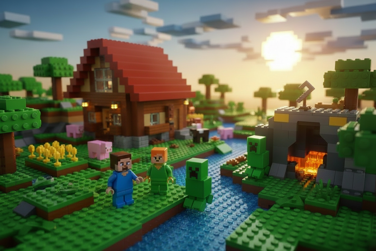 Lego  Minecraft Bild